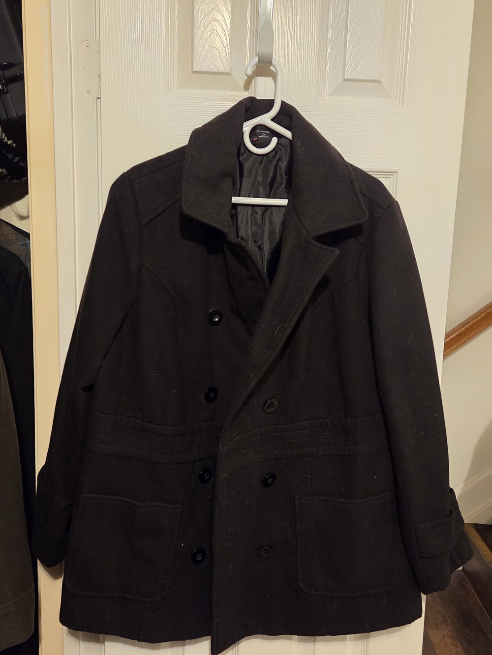 torrid Black Double-Breasted Peacoat